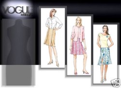 8002 VOGUE STRT OVERLAP PANEL SLIT SKIRT PATTERN 6-22 3 SZS
